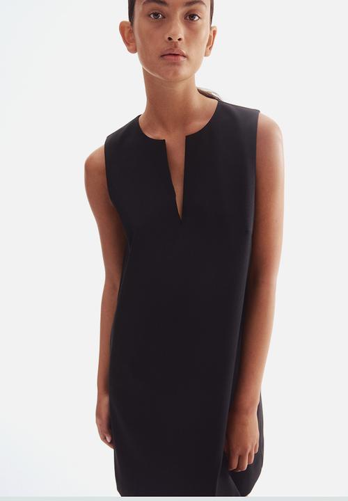 H&M - Twill shift dress - black