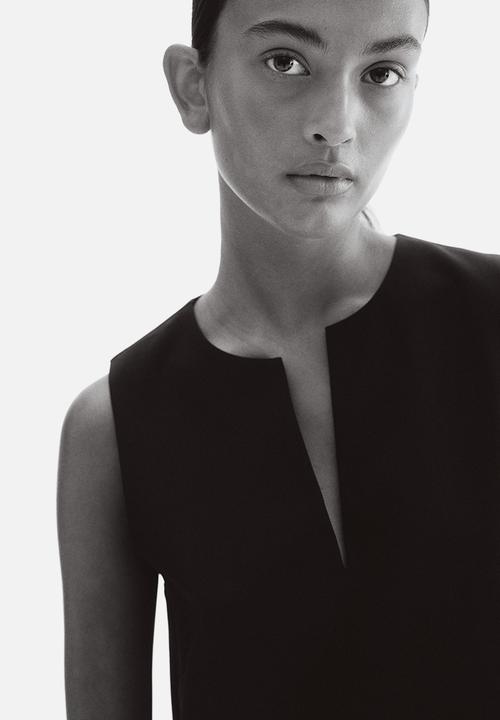 H&M - Twill shift dress - black