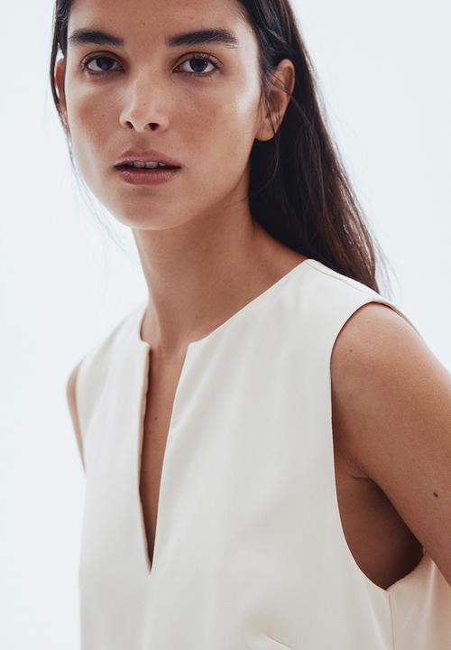 H&M - Twill shift dress - cream