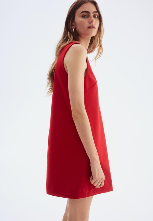 H&M - Twill shift dress - bright red