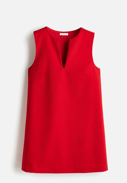 H&M - Twill shift dress - bright red