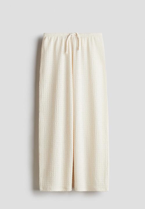 H&M - Textured jersey trousers - light beige