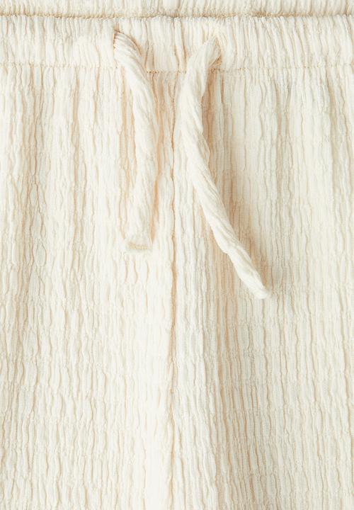 H&M - Textured jersey trousers - light beige