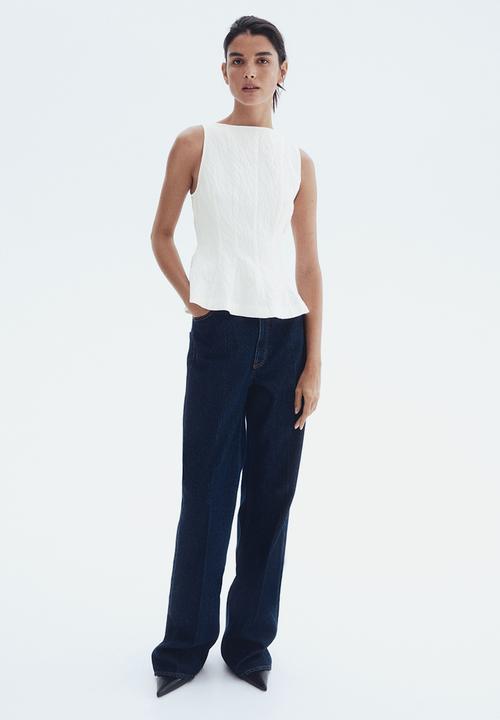 H&M - Peplum top - white