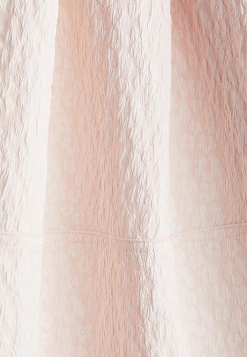 H&M - Jacquard-weave strappy dress - powder pink