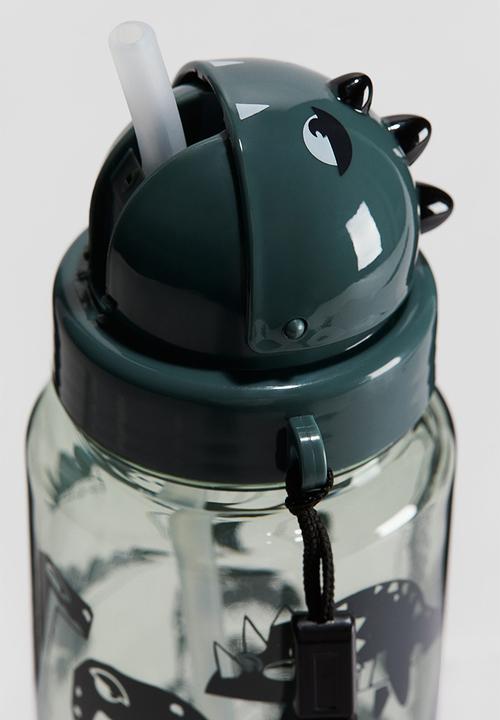 H&M - Printed water bottle - green/dinosaurs 