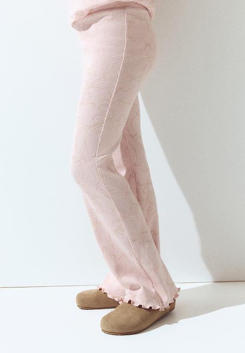 H&M - Flared leggings - pink bows