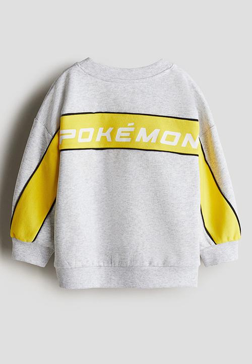 H&M - 2 piece block-coloured set - light grey pokémon
