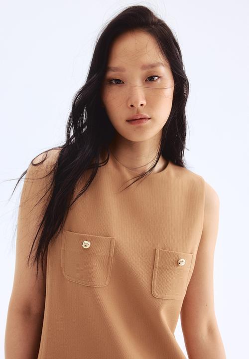 H&M - Pocket-detail shift dress - beige