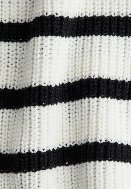 H&M - Cotton-blend jumper - white/black striped