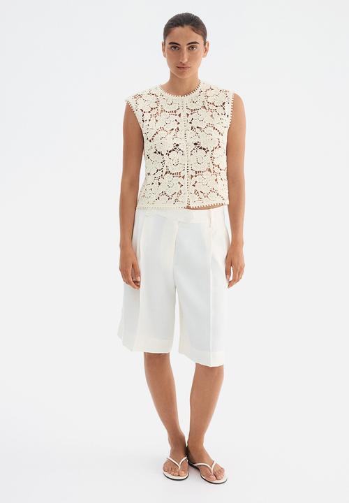 H&M - Crochet-look gilet - cream
