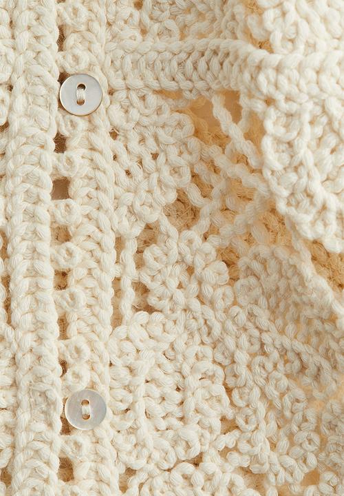 H&M - Crochet-look gilet - cream
