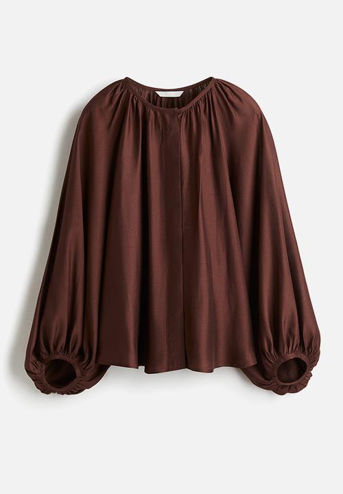H&M - Oversized blouse - dark brown