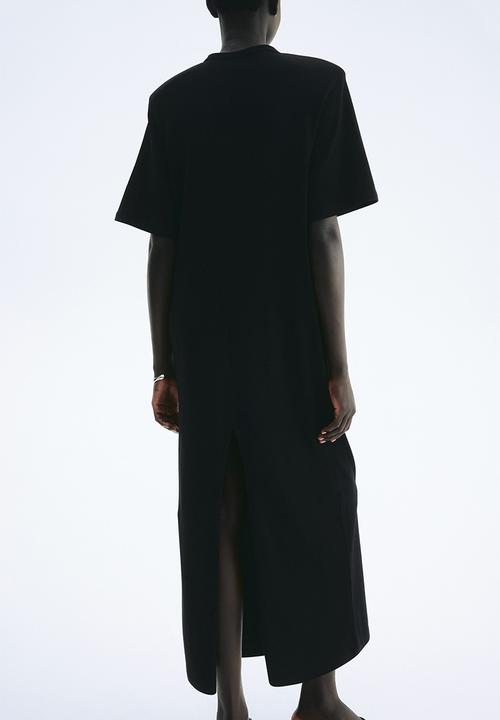 H&M - Shoulder-pad T-shirt dress - black