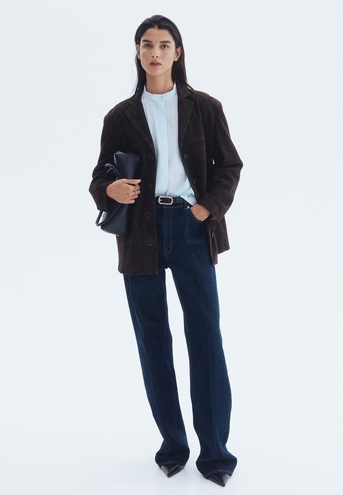 H&M - Puff-sleeved blouse - light blue