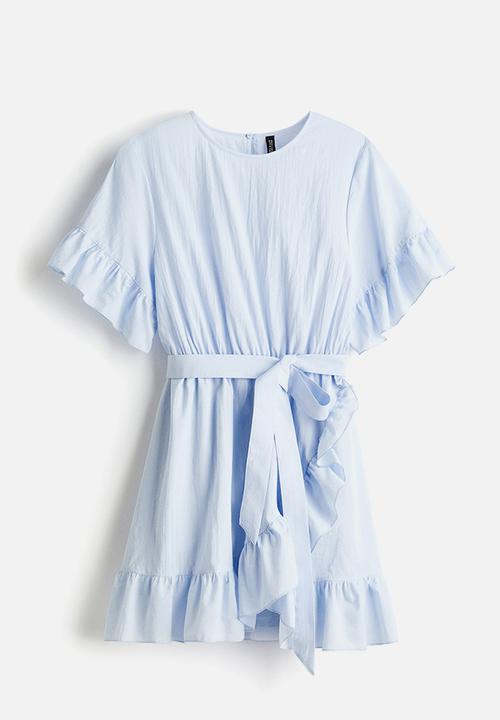 H&M - Frill-trimmed dress - light blue