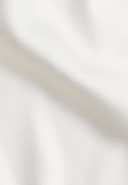 H&M - Cap-sleeved satin blouse - white
