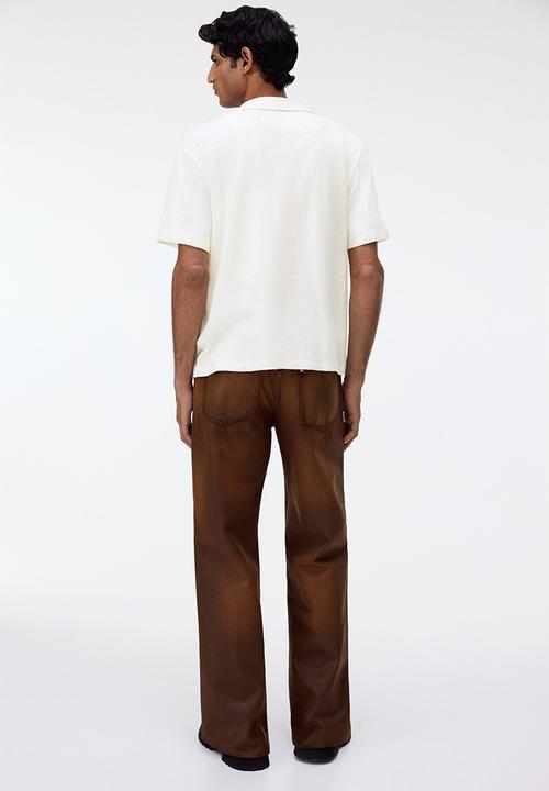 H&M - Regular fit jersey resort shirt - white