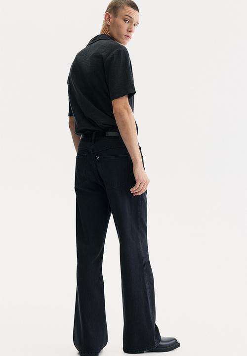 H&M - Regular fit jersey resort shirt - black