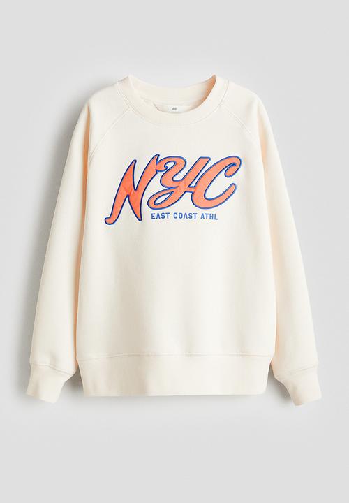 H&M - Motif-detail sweatshirt -white/nyc - 1296870001