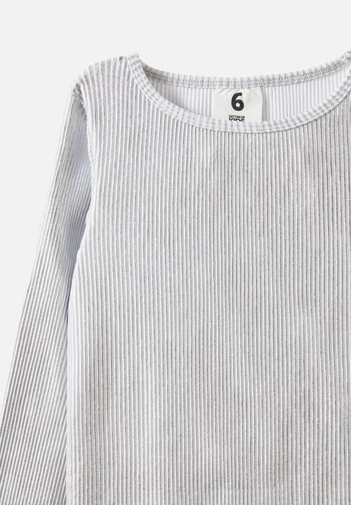 Cotton On - Jade crew - silver sparkle