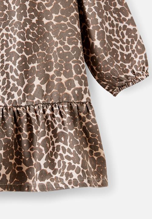 Cotton On - Betty bow front denim dress - summer leopard