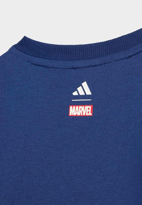 adidas Performance - I Mrvl Sm T Set - Dark Blue/Off White