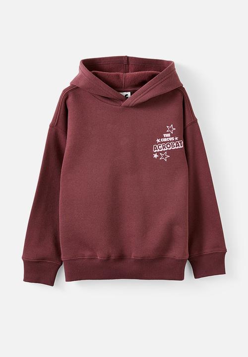 Cotton On - Sammy oversized hoodie - bordeaux/acrobat