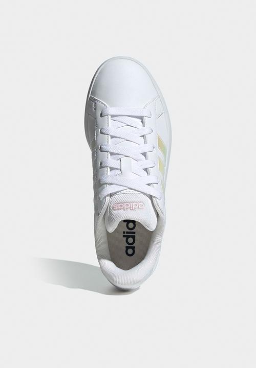 adidas Performance - Grand Court 3.0 J - Ftwr White/Iridescent/Almost Pink