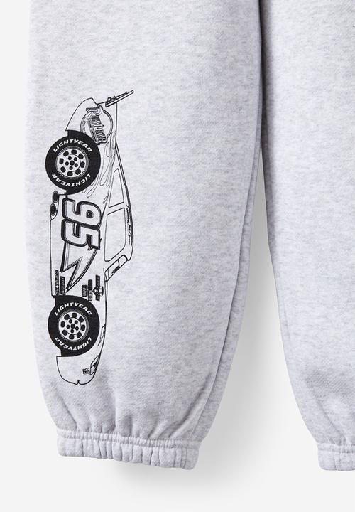 Cotton On - License sammy relax trackpant - lcn dis grey marle/lightning mcqueen