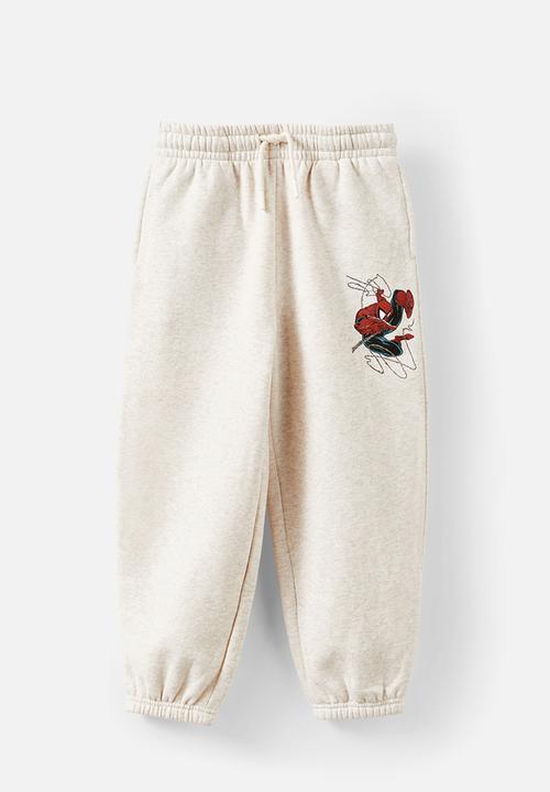 Cotton On - License sammy relax trackpant - lcn mar oatmeal marle/spiderman