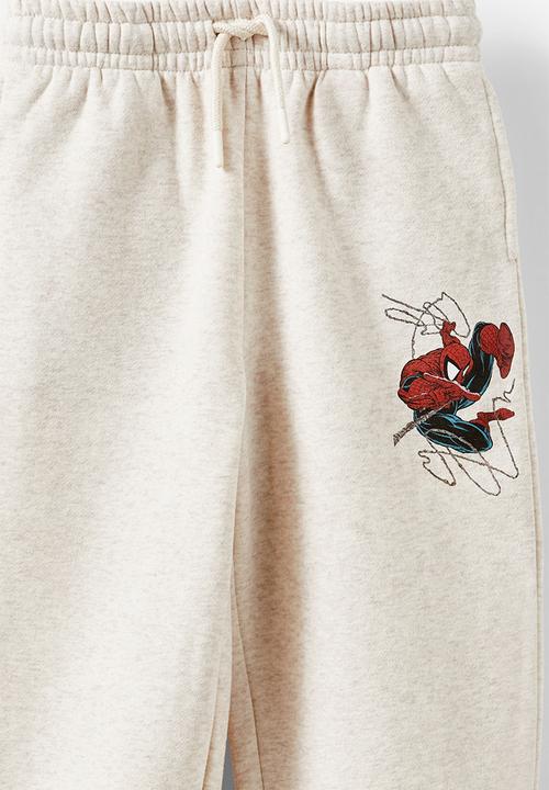 Cotton On - License sammy relax trackpant - lcn mar oatmeal marle/spiderman