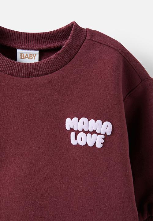 Cotton On - Riley sweater - bordeaux/mama love