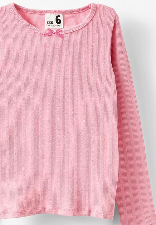 Cotton On - Jade crew - marshmallow/bow
