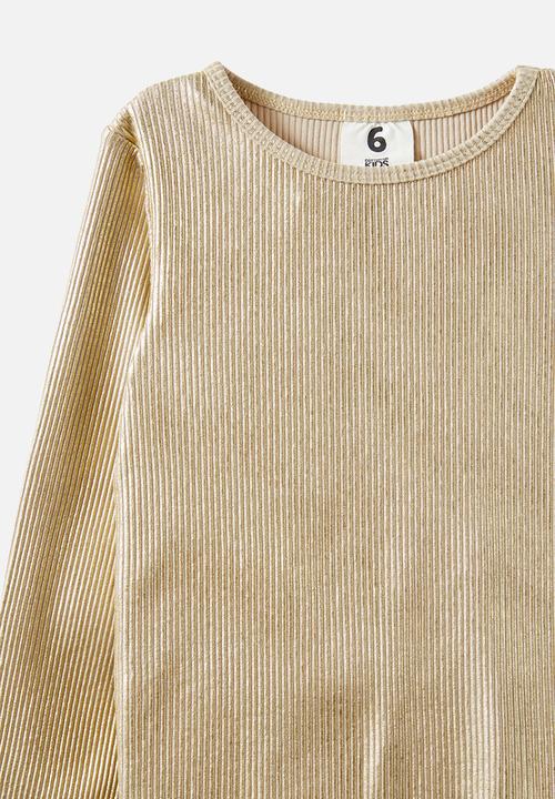 Cotton On - Jade crew - gold sparkle