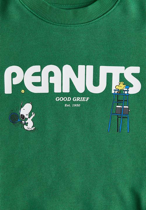 H&M - Printed sweatshirt - green/snoopy