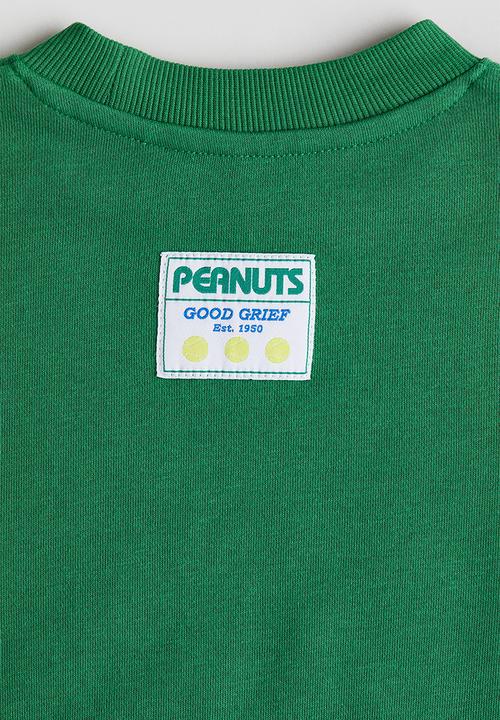 H&M - Printed sweatshirt - green/snoopy