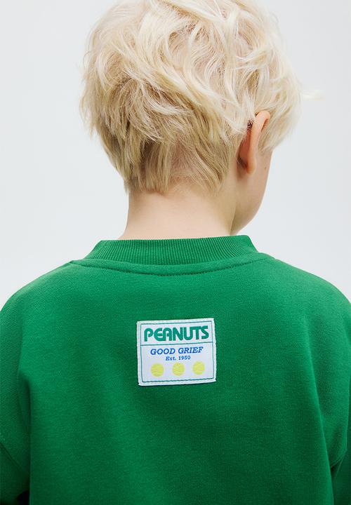 H&M - Printed sweatshirt - green/snoopy