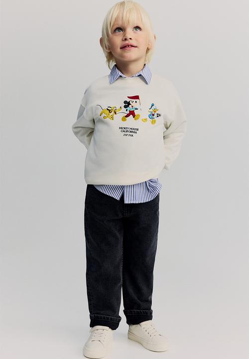 H&M - Printed sweatshirt - cream mickey mouse