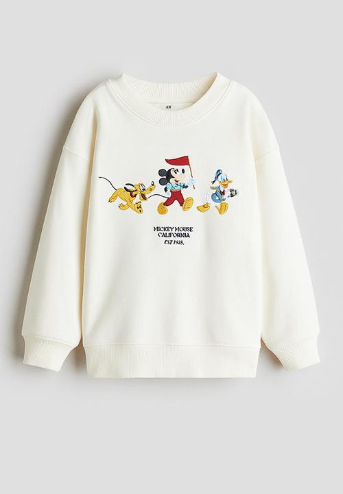 H&M - Printed sweatshirt - cream mickey mouse