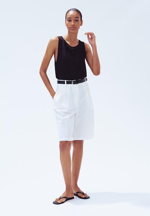 H&M - Rib-knit vest top - black