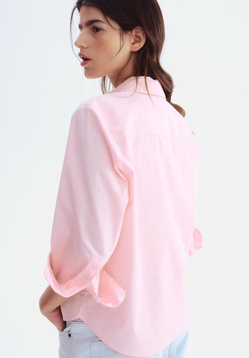 H&M - Cotton poplin shirt - light pink