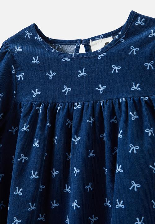 Cotton On - Tilly long sleeve dress - deep dive/bows