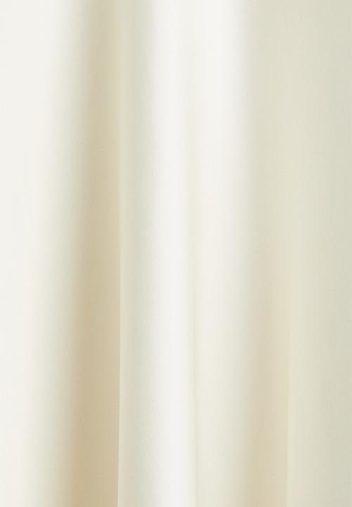 H&M - V-neck satin dress - white