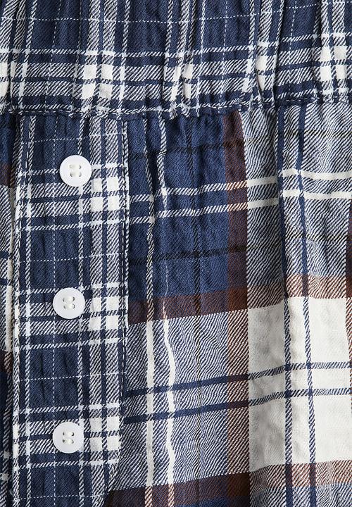 H&M - Pull-on trousers - dark blue/checked