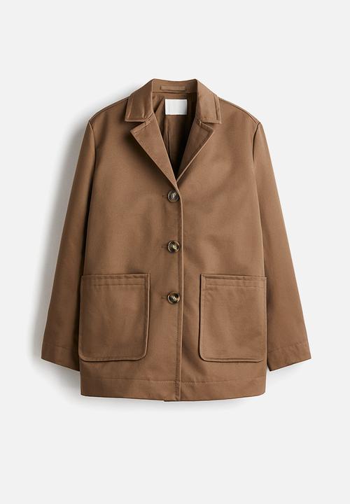 H&M - Oversized twill jacket - dark beige