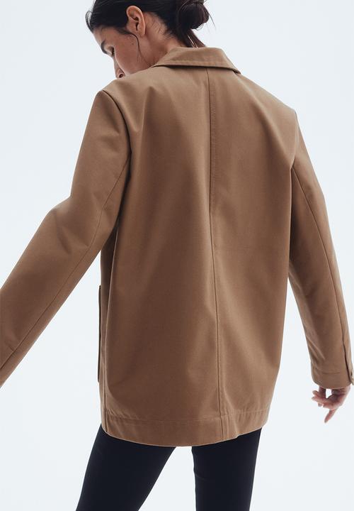 H&M - Oversized twill jacket - dark beige