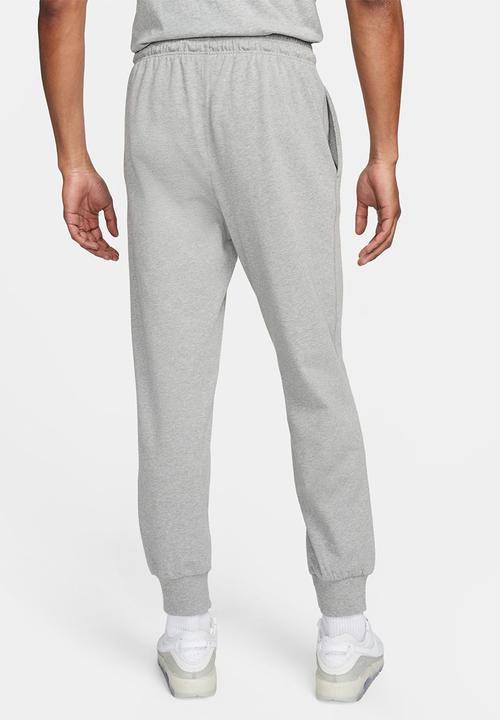 Nike - Nike Club Men's Knit Joggers - Dk Grey Heather/White