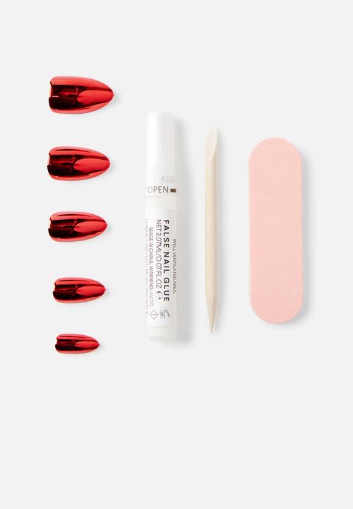 Rubi - Press On Nails - Red Chrome