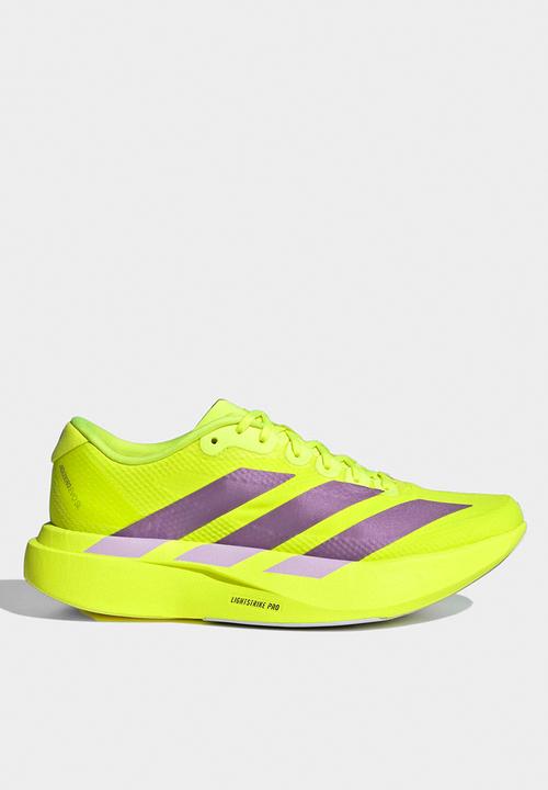 Adizero Evo SL Woven Adidas / ジョギングシューズ Adizero EVO SL WOVEN W - solar yellow/aurora plum/powder plum